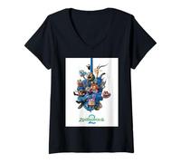 Womens Disney Zootropolis 2 Gary Snake Tangle Official Poster Art V-Neck T-Shirt