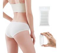 Women's Disposable Knickers Ladies Bikini 100% Cotton Briefs Panties Underwear for Travel Hotel Spa Hospital Stays Emergencies(White-5pcs,S)