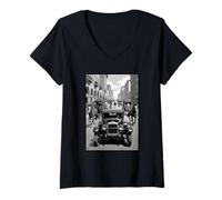 Womens Disruptive Technology Gas Car V-Neck T-Shirt
