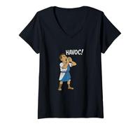 Womens Distressed Julius Caesar Shakespeare Mark Antony Cry Havoc V-Neck T-Shirt