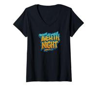 Womens Distressed Twelfth Night Comedy Title Shakespeare Play Meme V-Neck T-Shirt