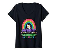 Women's Diversity Makes Us Stronger Human Rights Equality V-Neck T-Shirt