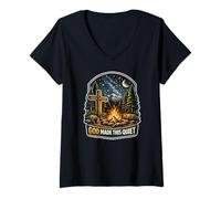 Women's Divine Serenity Wilderness Escape V-Neck T-Shirt