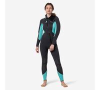 Women's Diving Wetsuit 5 mm Neoprene Scd 500 Grey And Blue