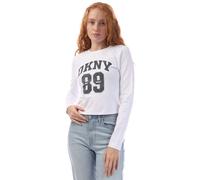 Women's DKNY 1994 Logo Fitted Long Sleeve T-Shirt in White
