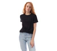 Women's DKNY Embellished Logo Knot T-Shirt in Black