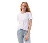 Women's DKNY Embellished Logo Knot T-Shirt in White