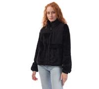 Women's DKNY Full Zip Teddy Fur Transitional Jacket in Black