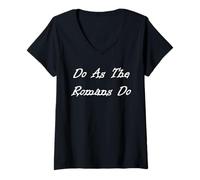 Womens Do As The Romans Do V-Neck T-Shirt