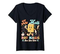 Womens Do Math Not Magic Funny Maths Teacher Student Back to School V-Neck T-Shirt