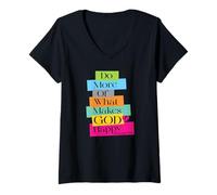 Womens Do More of What Makes God Happy V-Neck T-Shirt