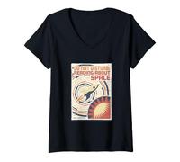 Women's Do Not Disturb Reading About Space Universe Bookworm SciFi V-Neck T-Shirt