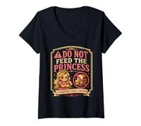Women's Do Not Feed The Princess Gluten Free Celiac Disease V-Neck T-Shirt