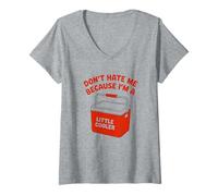 Womens Do Not Hate Me Because I’m Little Cooler Humor Funny Saying V-Neck T-Shirt