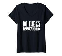 Women's Do The Write Thing Published Author Novelist V-Neck T-Shirt