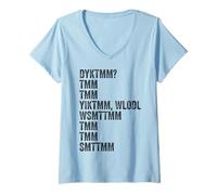 Womens Do You Know The Muffin Man? DYKTMM? Retro Funny Quote V-Neck T-Shirt