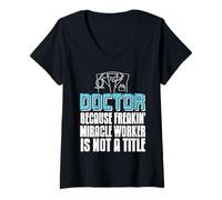 Womens Doctor Can Heals What Others Can't Explain V-Neck T-Shirt