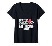 Women's Doctor of Science in Veterinary Medicine Pathology V-Neck T-Shirt