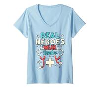 Womens Doctor Physician Surgeon Medical Doc Health Medicine V-Neck T-Shirt