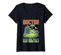 Womens Doctor Says I Need to Play More Golf Therapy Athlete V-Neck T-Shirt
