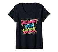 Women's Document Your Work HR Compliance Workplace Practice V-Neck T-Shirt
