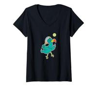 Women's Dodo Plays Tennis V-Neck T-Shirt