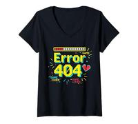 Women's Does Not Compute 404 Programming Language IT Tech Savy V-Neck T-Shirt