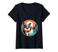 Women's Dog At Ha Long Bay On A Vietnam Vacation V-Neck T-Shirt