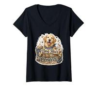 Women's Dog Hair is My Confetti Pet Owner Humor V-Neck T-Shirt