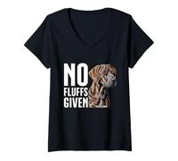 Women's Dog Lover Dog Enthusiast Pet No Fluffs Plott Hound V-Neck T-Shirt