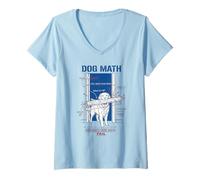 Women's Dog Math Fail Golden Retriever Funny Physics Engineering Dog V-Neck T-Shirt