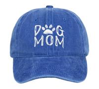 Women's Dog Mom Grandma Baseball Caps Embroideried Washed Adjustable Dad Hat, Birthday Gift for Dog Lovers, Adjustable Embroidered Denim Hat Dark Blue One Size