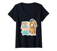 Women's Dog Mom Making Every Day A Walk in The Park V-Neck T-Shirt
