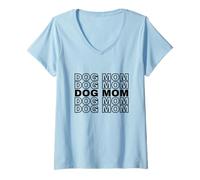 Women's Dog Mom V-Neck T-Shirt
