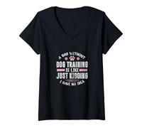 Womens Dog Trainer A Day Without Dog Training Is Like Distressed V-Neck T-Shirt