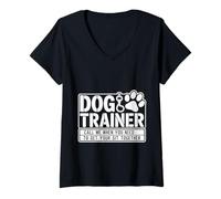 Womens Dog Trainer Call Me to Fix Your Sit Together ---- V-Neck T-Shirt