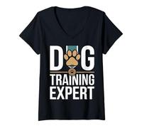 Women's Dog Training Expert Professional Canine Obedience Coach V-Neck T-Shirt
