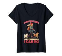Womens Dog Walker It's The Leash I Can Do Pet Canine Animal V-Neck T-Shirt