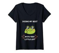Women's Doing My Best with Very Little Left Emotionally Tired V-Neck T-Shirt