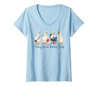 Women's Doing Social Worker Stuff Funny Goose Social Work V-Neck T-Shirt