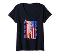 Women's Dolly Parton for President V-Neck T-Shirt, Black, XX-Large
