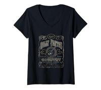 Womens Dolly Parton Whiskey Label V-Neck T-Shirt