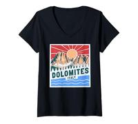 Women's Dolomites Italy Alps Dolomites Family Trip Italian Mountains V-Neck T-Shirt
