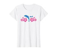 Womens Dolphin & Flowers Coconut Girl Y2K 2000s Aesthetic Summer T-Shirt