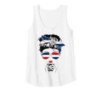 Womens Dominican Coffee Mama Girl Sis Dominican Republic Flag Print Tank Top