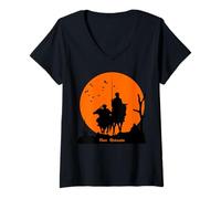 Womens Don Quijote Sunset Literature Unisex V-Neck T-Shirt