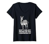 Womens Don’t Ask Any More of Me - Spoonie Zebra Advocacy Design V-Neck T-Shirt