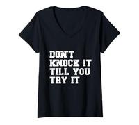 Womens Don’t Knock It - Motivational Quote Positive Attitude V-Neck T-Shirt