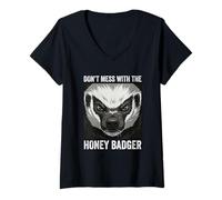 Women's Don’t Mess with The Honey Badger V-Neck T-Shirt