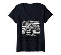 Women's Don’t Need No Stinking Road 4x4 Off-Roading 4x4 V-Neck T-Shirt